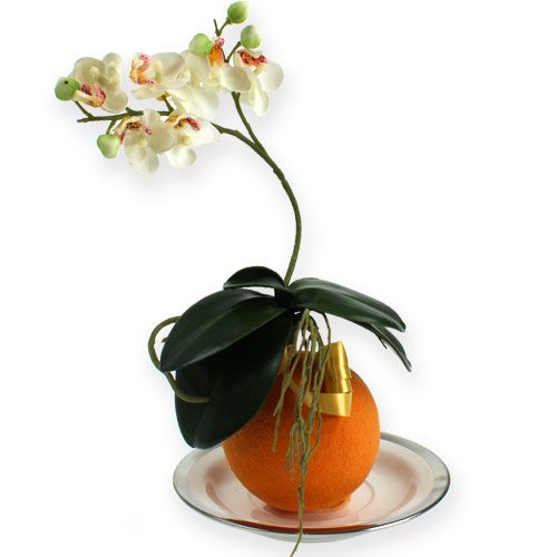 Boules de mousse florale, couleur orange,  9 cm, lot de 4