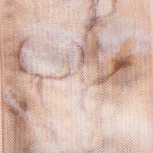 Article Ruban d'organza, fleurs de coton, ruban décoratif, rose, 40 mm, 15 m