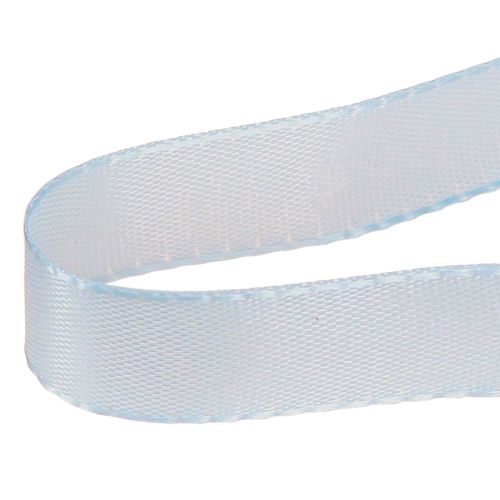 Article Ruban décoratif cadeau bleu clair lisière bleue 15 mm 3 m 10 pièces