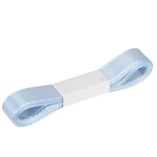 Article Ruban décoratif cadeau bleu clair lisière bleue 15 mm 3 m 10 pièces