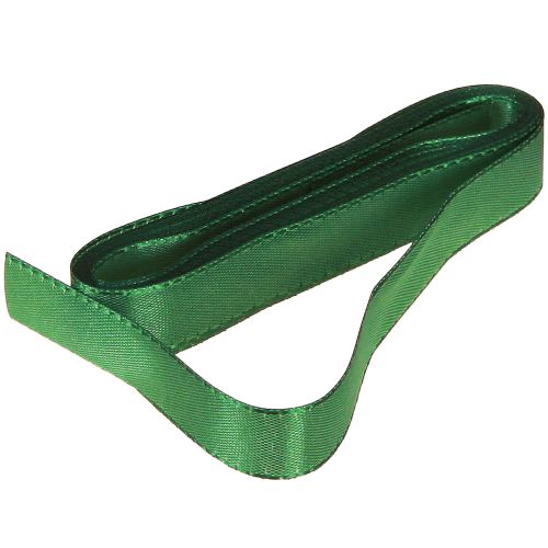 Ruban décoratif vert lisière cadeau vert foncé 15 mm 3 m x 10 pièces
