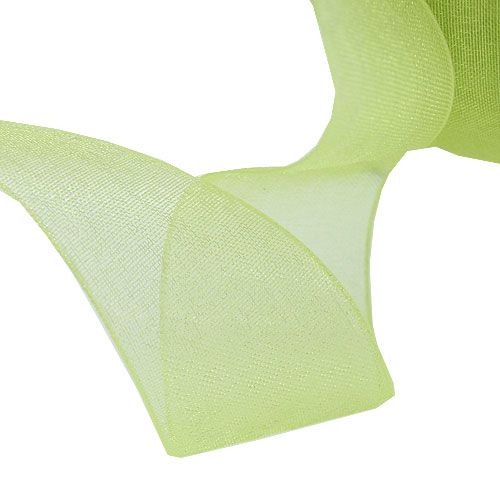 Floristik24 Ruban organza vert clair 15mm 50m