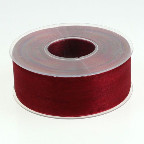 Article Ruban organza bordeaux 40mm 50m
