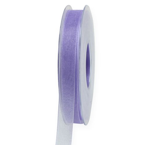 Floristik24 Ruban organza ruban cadeau ruban violet lisière 15mm 50m