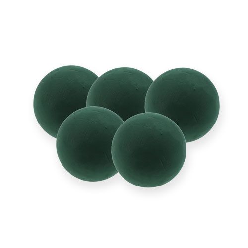 Floristik24 Boule en mousse florale mini vert foncé Ø9cm 10p