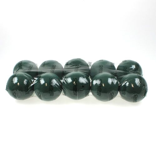 Article Boule en mousse florale mini vert foncé Ø9cm 10 pcs