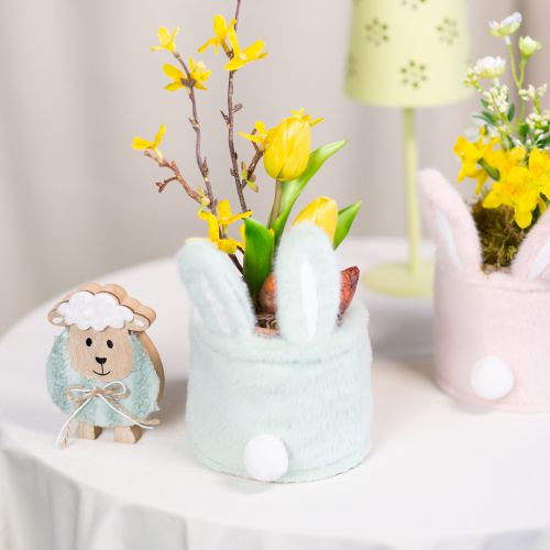 Article Panier de rangement décoratif lapin de Pâques pour cadeaux et salon, 18 cm, lot de 2