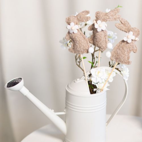 Article Figurine décorative de lapin de Pâques pour les décorations printanières et les accents saisonniers, 42 cm, lot de 8