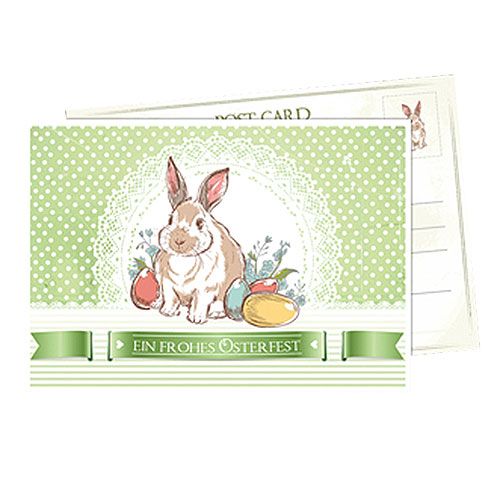 Floristik24 Carte postale Carte de Pâques 14.8cm x 10.5cm 6pcs