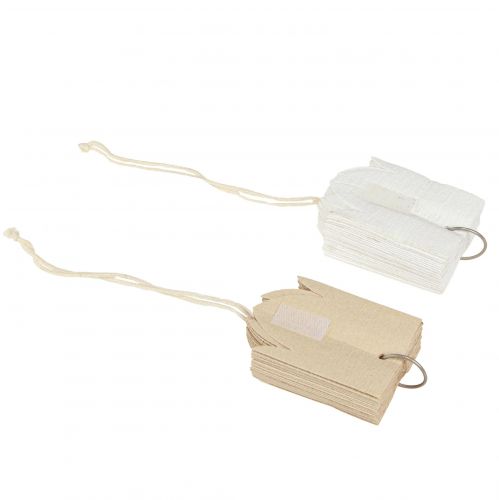 Article Étoiles en papier pour décorations d'arbre suspendues blanc naturel 16cm 6 pcs