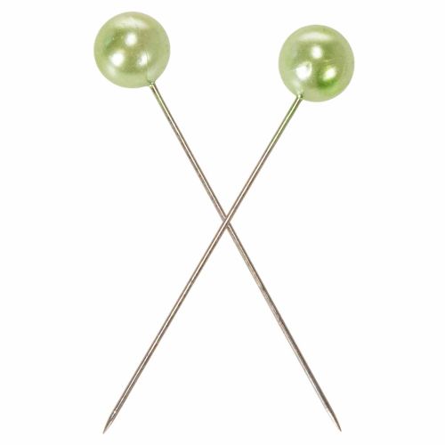 Épingles à tête de nacre, vert pomme, Ø10 mm, 60 mm | Floristik24.be