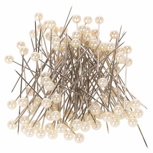 Épingles à tête de nacre Ø6 mm 65 mm Champagne