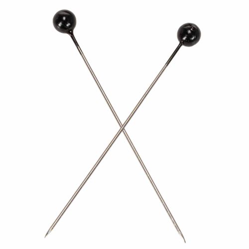Épingles à tête de nacre Ø6 mm 65 mm noires | Floristik24.be