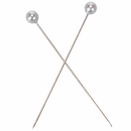 Épingles à tête de nacre Ø6 mm 65 mm argent | Floristik24.be