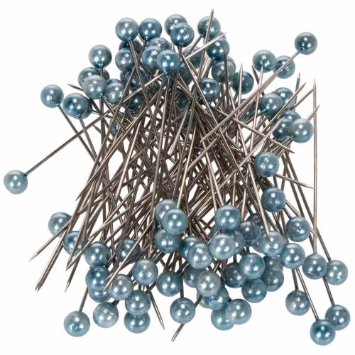 Épingles à tête de perle turquoise, Ø6 mm, 65 mm