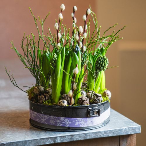 Floristik24 Jardinière, moule à pâtisserie décoratif, moule à charnière pour plantation, décoration métal Ø24cm H7,5cm