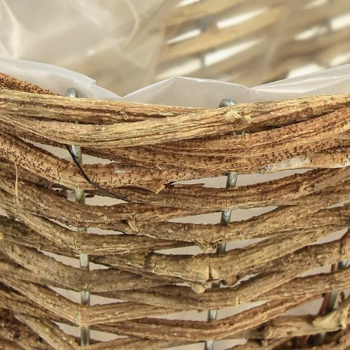 Article Panier à plantes panier ovale vigne bol à plantes naturel L30cm