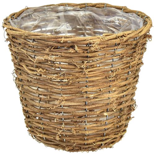 Panier à plantes cache-pot jardinière vigne naturelle Ø25cm H22,5cm