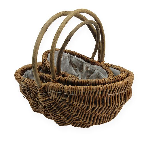 Article Panier de pommes de terre 32/27,5/23,5cm avec papier d'aluminium naturel 3 pièces