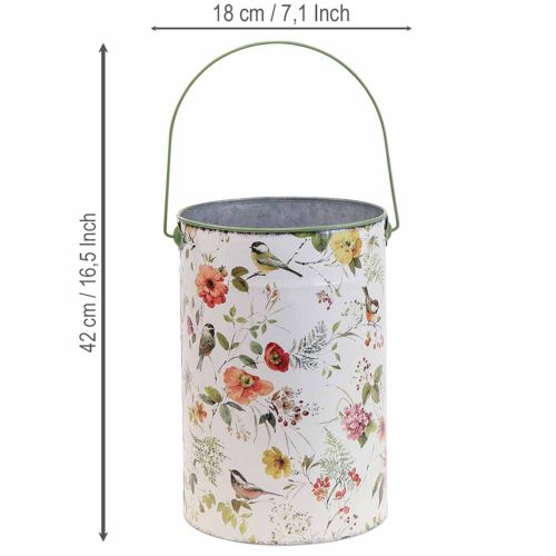 Article Pots de fleurs décoratifs vintage en métal, Ø18/15/12 cm, lot de 3