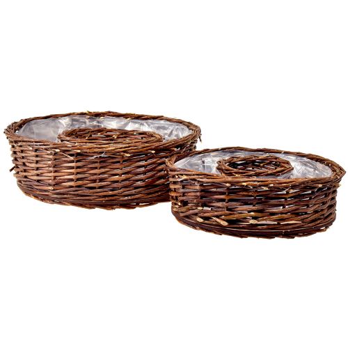 Article Anneaux de plantes en saule naturel en deux tailles – 32 cm et 25 cm – Idéal pour la table – Lot de 2