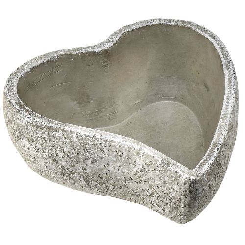Floristik24 Bol à plantes coeur plante coeur bol funéraire décoration de table 20 × 21,5 × 8,5 cm