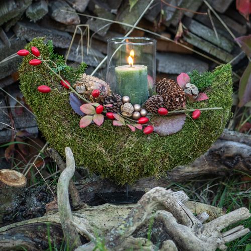 Article Bol à plantes sur socle mousse demi-lune décorative 40×15×30cm