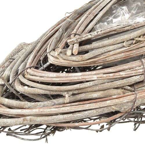 Article Jardinière Rotin et vigne naturelle Blanchie 40×13cm 2pcs