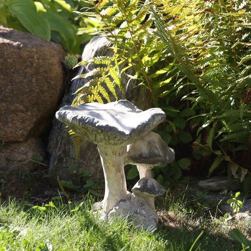 Article Décoration champignon Pierre moulée grise 21,5×18×22cm