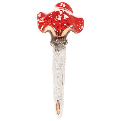 Figurine décorative en forme de bouchon de champignon, fille et garçon, amanite tue-mouches avec visage, 13 cm, lot de 2 | Floristik24.be