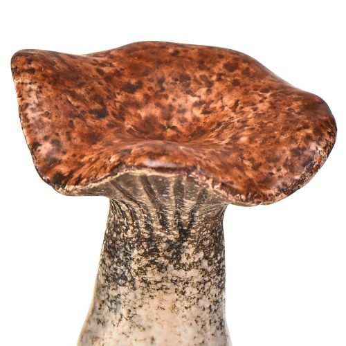 Article Figurines décoratives en forme de champignon inspirées de la nature – Différentes nuances de marron, 6,3 cm – Accents charmants pour le jardin et la maison, lot de 3
