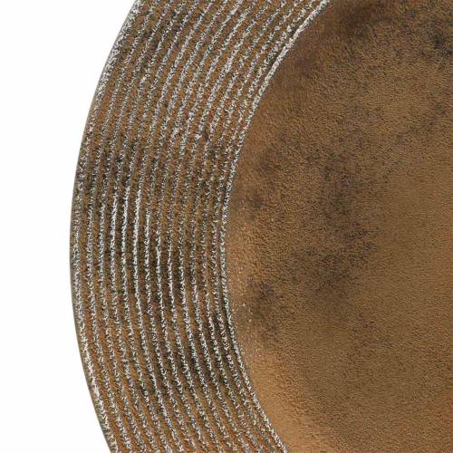 Floristik24 Assiette décorative en plastique effet rouille Ø33cm