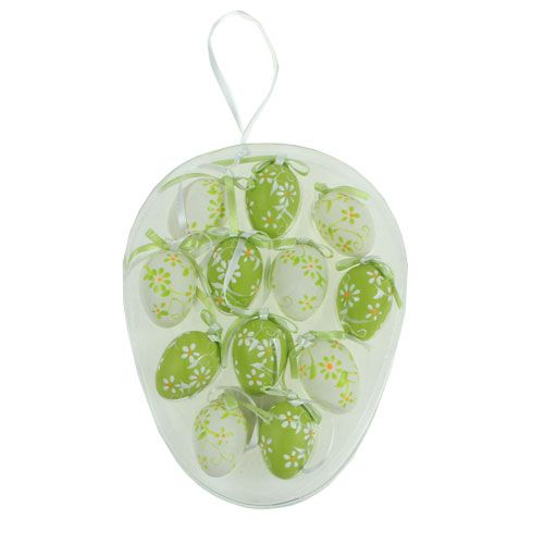 Floristik24 Œufs de Pâques artificiels 4cm 12P
