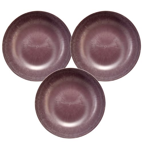 Article Élégant bol en plastique violet 37x10,5 cm - polyvalent pour la décoration - 3 pièces