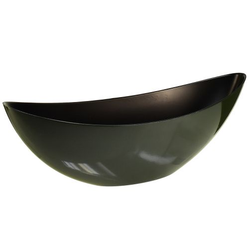Floristik24 Bol bateau élégant en vert foncé - parfait pour planter - 39 cm 2pcs