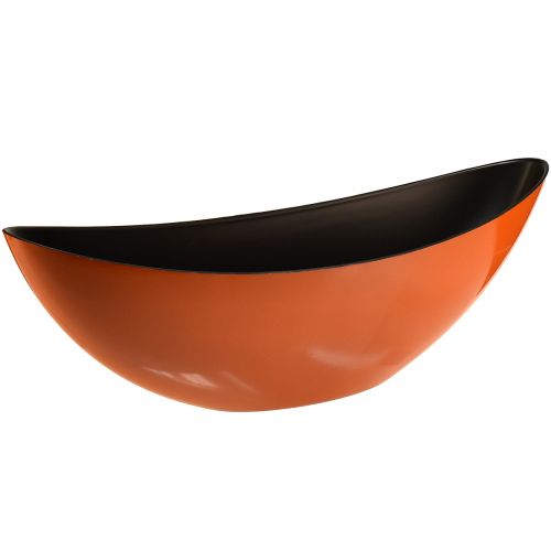 Floristik24 Bol bateau moderne en orange – 39 cm – polyvalent pour la décoration et la plantation – 2 pièces