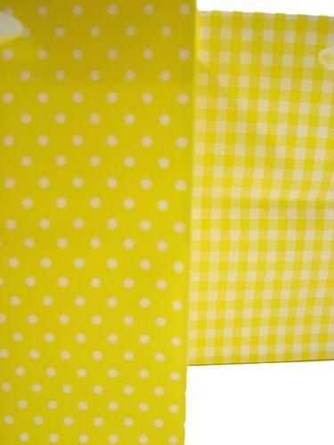 Floristik24 Sac en plastique 12x12cm 12pcs jaune