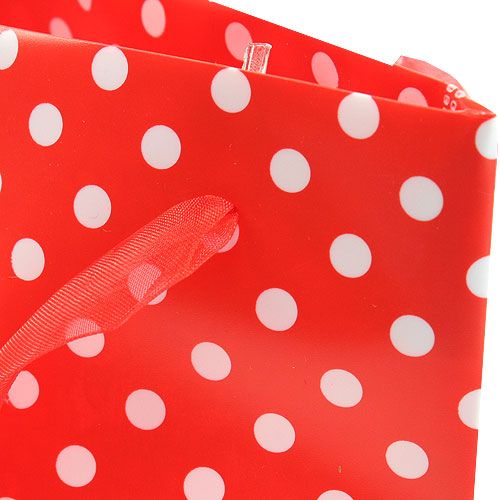 Floristik24 Sac à cadeaux rouge et blanc, 22,5 cm 8 p.