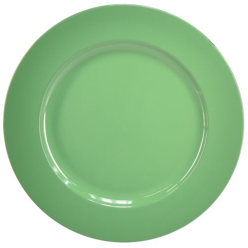Article Assiette en plastique vert robuste – 28 cm, parfaite pour la décoration quotidienne et les activités de plein air – Lot de 4