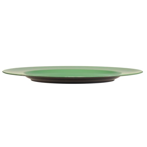 Article Assiette en plastique vert robuste – 28 cm, parfaite pour la décoration quotidienne et les activités de plein air – Lot de 4