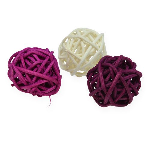 Floristik24 Assortiment de Lataball 3cm Erika 72 pcs