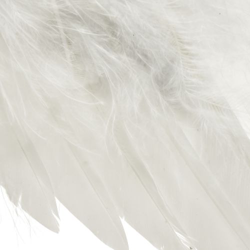 Article Ailes d&#39;ange romantiques en plumes blanches – Décoration de Noël à suspendre 20×12cm 6 pcs