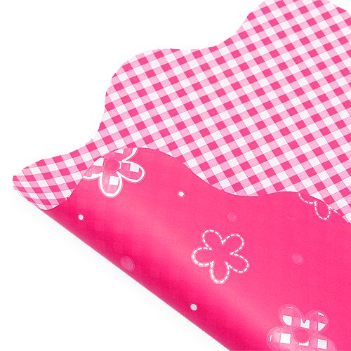 Floristik24 Manchette Rondella Vichy Rose Ø50cm 50pcs