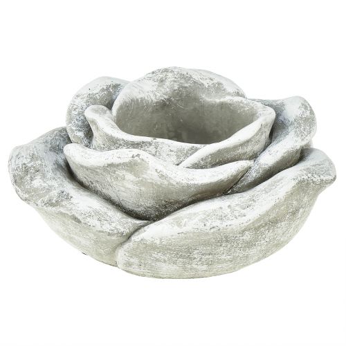 Article Décoration tombeau rose bougeoir décoration de table gris blanc Ø14cm H7cm