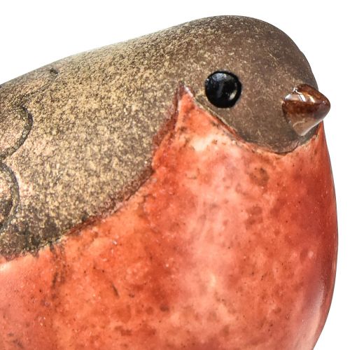Article Figurines Robin en Céramique - Tons Rouges et Naturels, 5,4 cm - Parfaites pour le Jardin et la Maison - Pack de 4