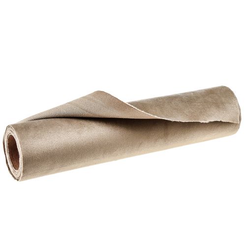 Article Chemin de table en velours beige, 28×270cm - Chemin de table élégant en tissu décoratif pour une décoration festive