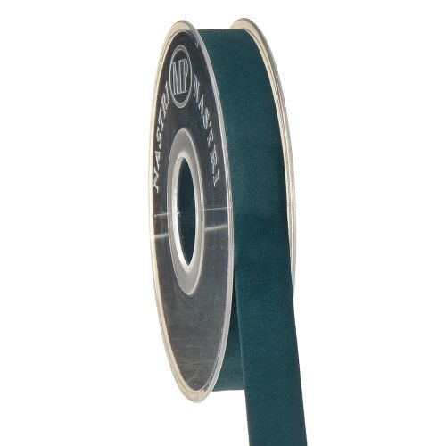 Floristik24 Ruban de velours bleu pour bijoux, cadeau, 15 mm, 7 m