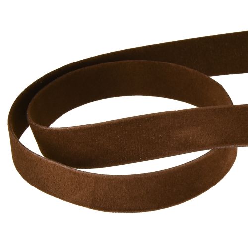Article Ruban décoratif en velours marron 15 mm 7 m