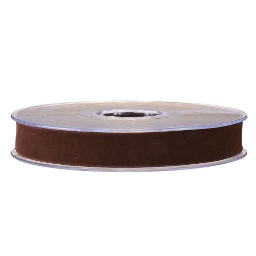 Article Ruban décoratif en velours marron 15 mm 7 m