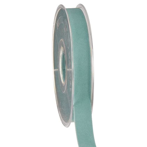 Ruban de velours bleu clair, ruban décoratif, ruban cadeau bleu 15 mm, 7 m